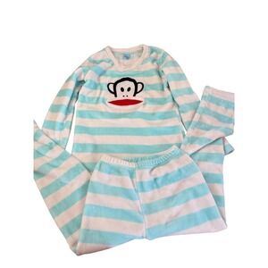 Y2K Paul Frank Julius & Friends Pajama Set Stripe Fleece